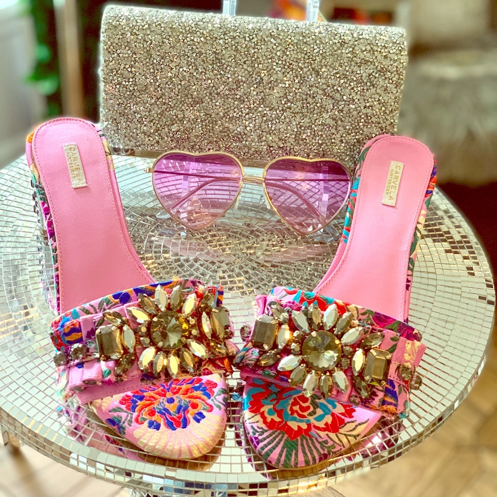 Embellished Carvela Kurt Geiger slip-on sandals